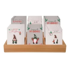 Transpac Gold Gnome Pin Set Of 36 With Display For Home Decorations Christmas Decorative Objects Glass