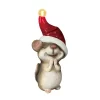 Transpac Resin LED Mouse With Red Hat Multicolor Tabletop Christmas Decor Battery Operated Prelit Indoor Gift