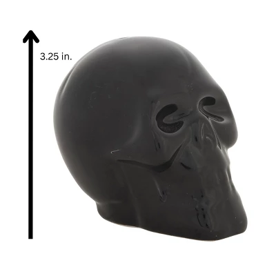 Transpac Halloween Metallic Skulls Dolomite Salt And Pepper Shakers Collectables Black And White 3.25 In. Set Of 2 4 Transpac Halloween Metallic Skulls Dolomite Salt And Pepper Shakers Collectables Black And White 3.25 In. Set Of 2 - Image 4