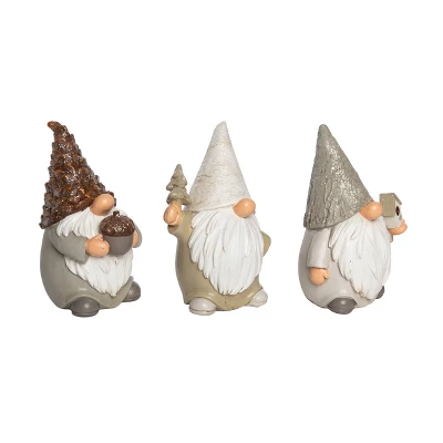 Transpac Resin Birch Gnome Figurine Set Of 3 For Christmas Home Decorations Decorative Objects Polyester 2 Transpac Resin Birch Gnome Figurine Set Of 3 For Christmas Home Decorations Decorative Objects Polyester - Image 2