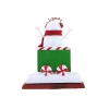 Christmas 4.5 Inch Christmas Train Stocking Holder Christmas Stocking Holder , Snowman Santa Tree Scarf Cane (1PC)