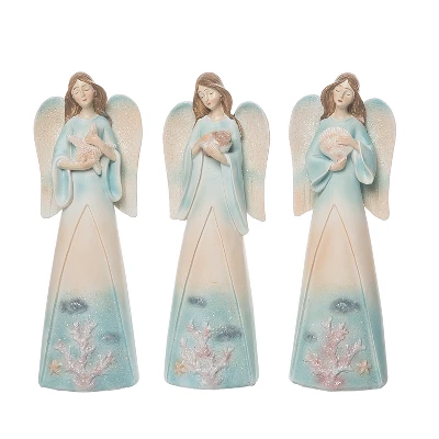 Transpac Small Resin Coastal Angel Decor Set Of 3 For Christmas Home Decorations And Decorative Objects 1 Transpac Small Resin Coastal Angel Decor Set Of 3 For Christmas Home Decorations And Decorative Objects
