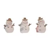Transpac Resin Shell Sandman Figurine Set Of 3 - Christmas Decorative Objects For Festive Home Decor