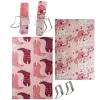 Transpac Cowboy Santa Pink Tea Towel And Cookie Set For Christmas Kitchen Textiles Multicolor Polyester Holiday Gift