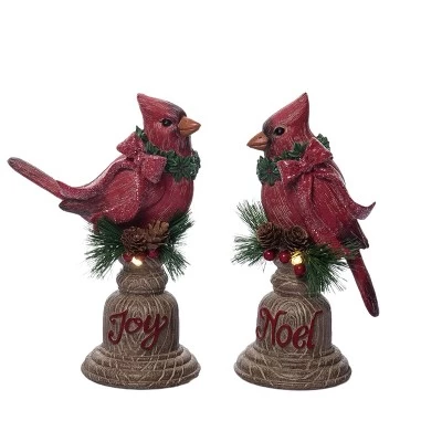 Transpac Light Up Holiday Cardinal Set Of 2 Decorative Resin Christmas Home Decorations On Pedestal 1 Transpac Light Up Holiday Cardinal Set Of 2 Decorative Resin Christmas Home Decorations On Pedestal