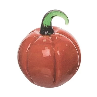 Transpac Mini Glass Pumpkin Figurine Set Of 3 For Fall Decorative Home Accents Perfect For Autumn Decor And Seasonal Displays 2 Transpac Mini Glass Pumpkin Figurine Set Of 3 For Fall Decorative Home Accents Perfect For Autumn Decor And Seasonal Displays - Image 2