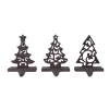 Transpac Set Of 3 Metal Christmas Tree Stocking Holders Multicolor Indoor Mantel Decoration For Holiday Gift Giving