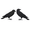 Transpac Resin Fright Night Crow Set Of 2 Decorative Objects For Halloween Home Decor