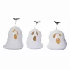 Transpac Light Up Sculpted Ghost Figurine Set Of 3 Halloween Home Decorations Polyester Decorative Objects