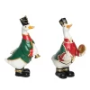 Transpac Small Resin Duck Nutcracker Figurine Set Of 2 For Christmas Home Decorations And Decorative Objects