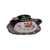Transpac 12 Inch Holiday Snowman Glass Platter For Christmas Serving And Entertaining