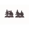 Transpac Metal Bear And Deer Stocking Holder Set Of 2 Christmas Home Decorations Iron Stocking Holders