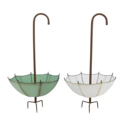 Transpac Rustic Metal Umbrella Planter Pick Set Of 2 Home Decorations Spring Decorative Objects